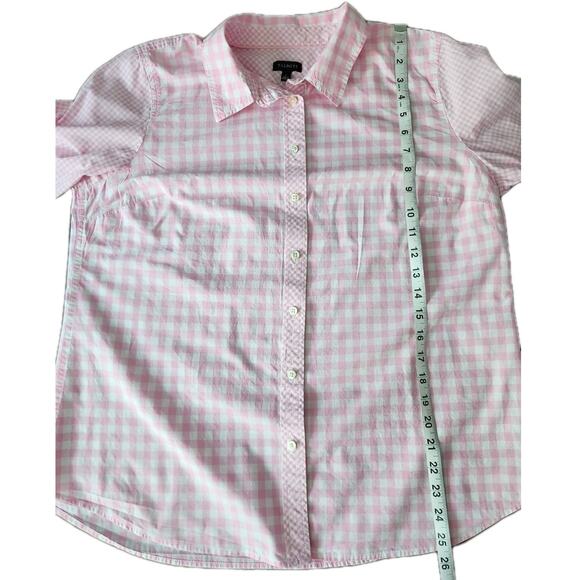 Talbots Pink Gingham Classic Casual Collar Button Front Shirt Women's Size Large - Picture 7 of 8